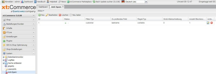 Antispam / Kunden blockieren - Erneuerung (LGPLv3)