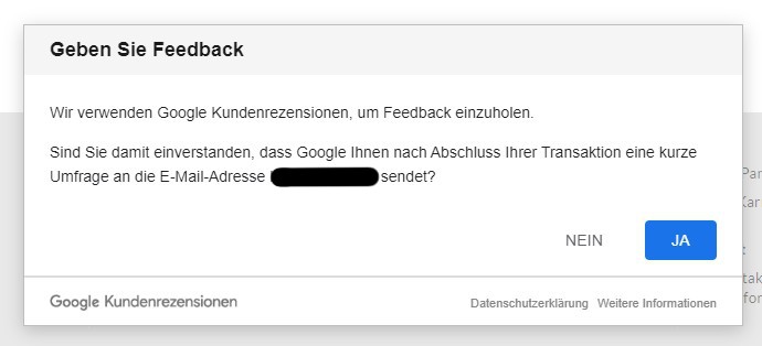 Google Kundenrezensionen (Merchant Reviews) - Erneuerung (LGPLv3)