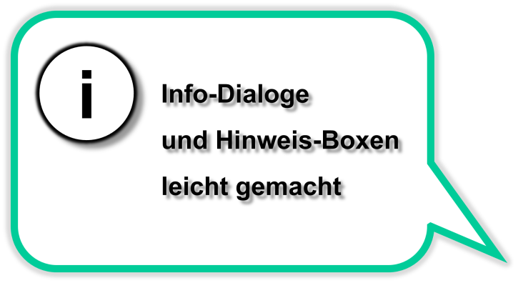 Info-Dialoge und Popup-Boxen - Neue Lizenz