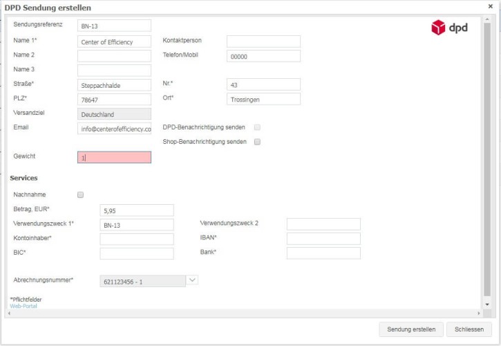 Versandmarken Pro: DHL-, GLS-, DPD-,  UPS- und PLC-Label im Backend erstellen