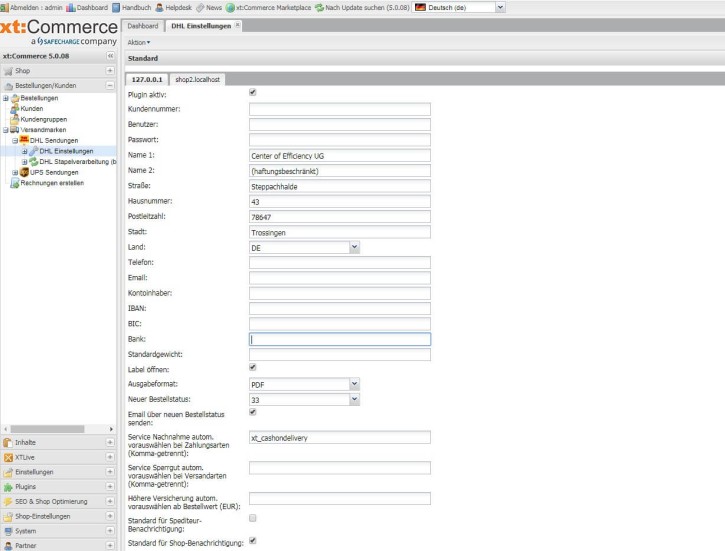 Versandmarken Pro: DHL-, GLS-, DPD-,  UPS- und PLC-Label im Backend erstellen