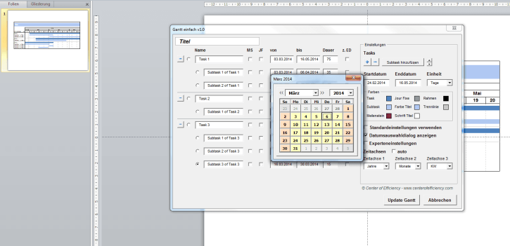 Gantt Einfach (PowerPoint)