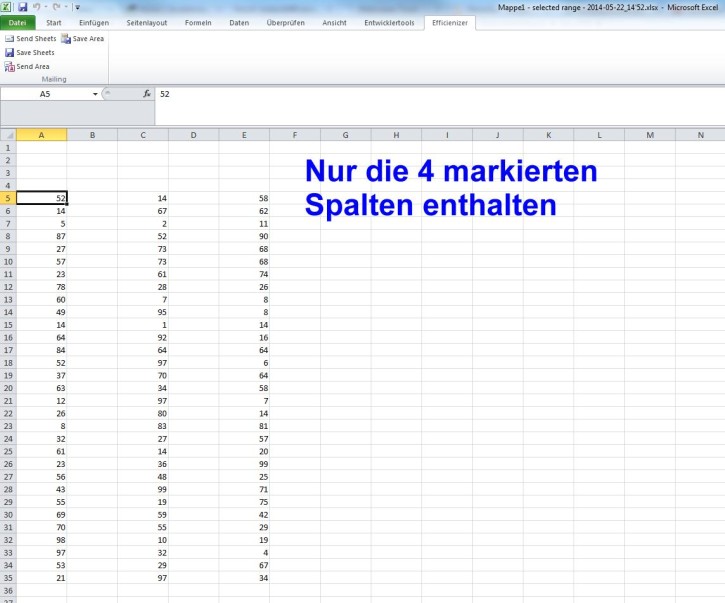 Send Selected Sheets (Excel)