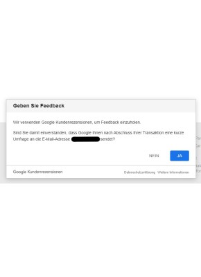 Google Kundenrezensionen (Merchant Reviews) - Erstkauf (LGPLv3)
